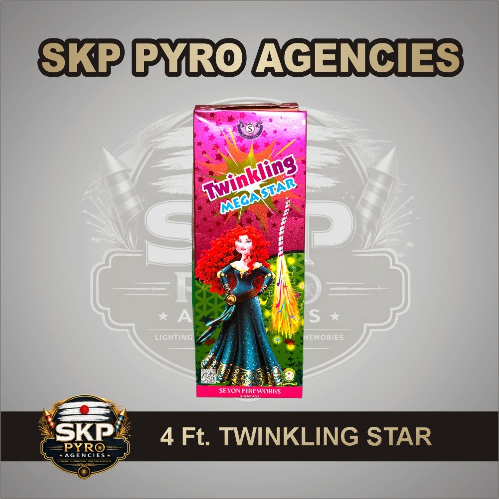 4 Ft Twinkling Star Dlx  10 PCS